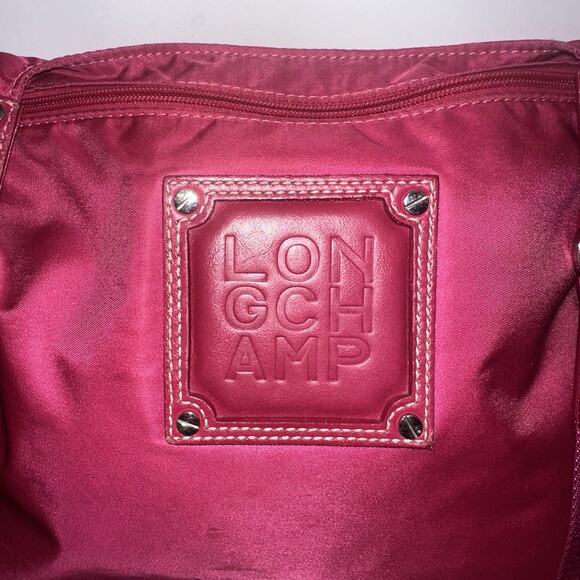 Authentic LONGCHAMP Longchamp nylon shoulder bag crossbody bag in pink -pre-used - Picture 3 of 10
